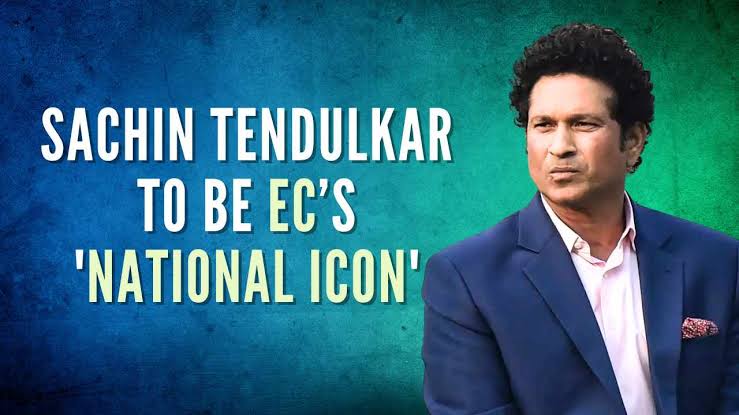 Cricket Legend Sachin Tendulkar Named National Icon by Election Commission of India Cricket Legend Sachin Tendulkar Named National Icon by Election Commission of India